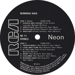 NE11 Running Man label