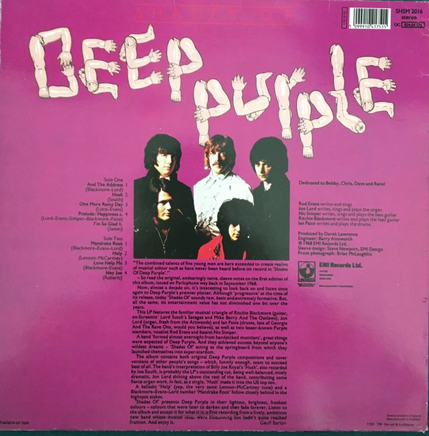 Shades Deep Purple baby cover back